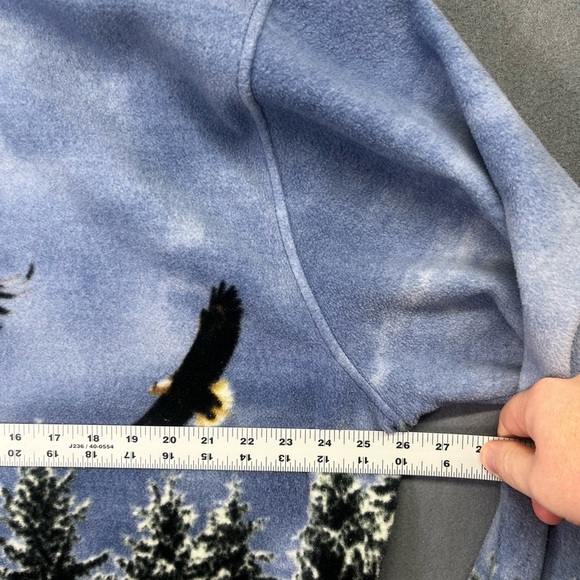 Vintage Trail Crest Fleece Bald Eagle Forrest Jacket Mens 3XL Scenic 1457 - Picture 4 of 7